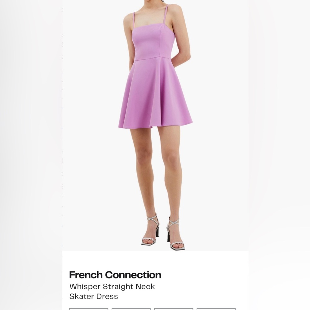 French Connection Whisper Straight Neck Skater Dress